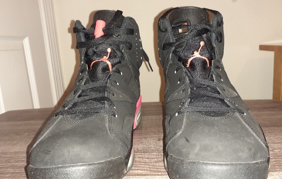 Air Jordan 6 10.5 Black Infared 2014 Nike Black Red - Picture 2 of 8